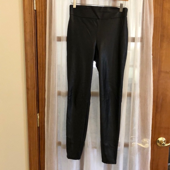 Express Super High Rise Faux Leather Leggings - Picture 2 of 5
